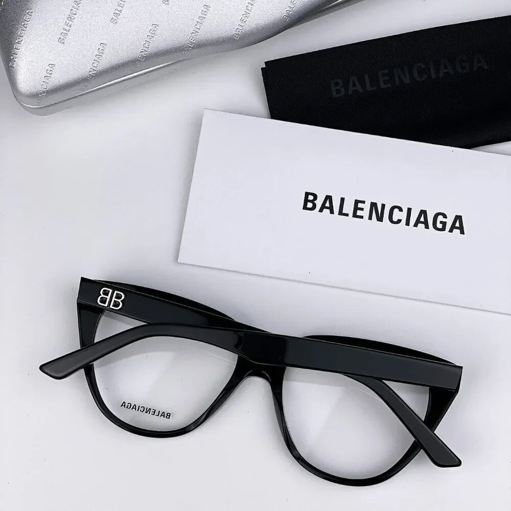 SALE! NEW Balenciaga Everyday BB0129O 001 Black Demo Butterfly Women Eyeglasses